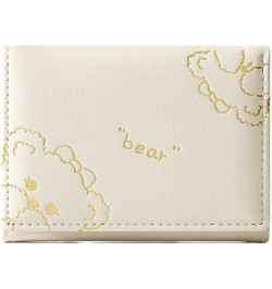 Cute Bear Women Small Fashion Purse Multi Card ID Bag Ladies Wallet Clutch Bag Girl Purse (Light Blue, One Size) Beige One Si...