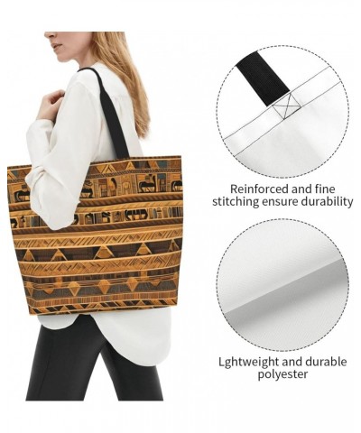 Egyptian Frescoes Women'S Shoulder Shopping Bag, Suitable For Daily Travel Shopping, Handbag Items Storage $15.69 Shoulder Bags