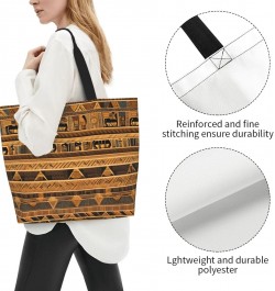 Egyptian Frescoes Women'S Shoulder Shopping Bag, Suitable For Daily Travel Shopping, Handbag Items Storage $15.69 Shoulder Bags