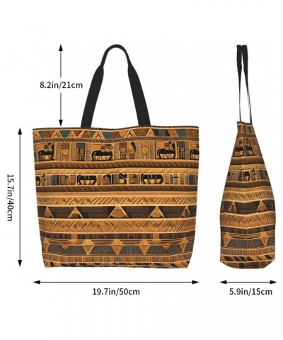 Egyptian Frescoes Women'S Shoulder Shopping Bag, Suitable For Daily Travel Shopping, Handbag Items Storage $15.69 Shoulder Bags