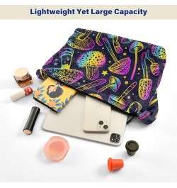 Women Boho Handbag Neon Bright Magic Mushroom Underarm Bag Tote Bag Shoulder Bag Crossbody Bag Fluffy Cell Phone Purse Lady T...