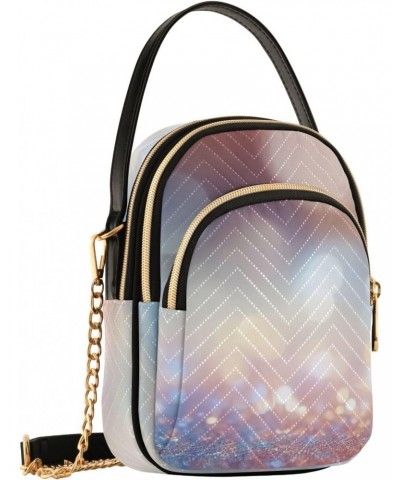 Glitter Backgrounds Version Small Crossbody Bag Functional Multi Pocket Bag Shoulder Handbag $14.78 Crossbody Bags