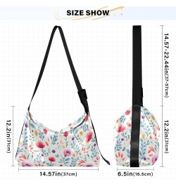 Creative Red Flowers Pattern· Women Leather Handbags Hobo Leather Purse Women Shoulder Bag with Adjustable Shoulder Strap for...