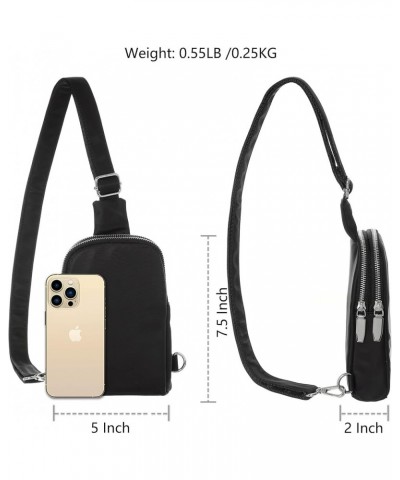 Small Sling Bag for Women,Nylon Crossbody Shoulder Bag, Fashionable Fanny Packs Chest Purses for Travel Sport Camping(I-Light...