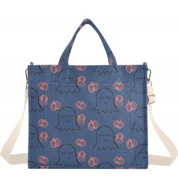 Cute Lines Of Ghosts and Pumpkins Women's Tote Handbags Top Handle Satchel Shoulder Bag Crossbody Bag for Office Travel M $13...