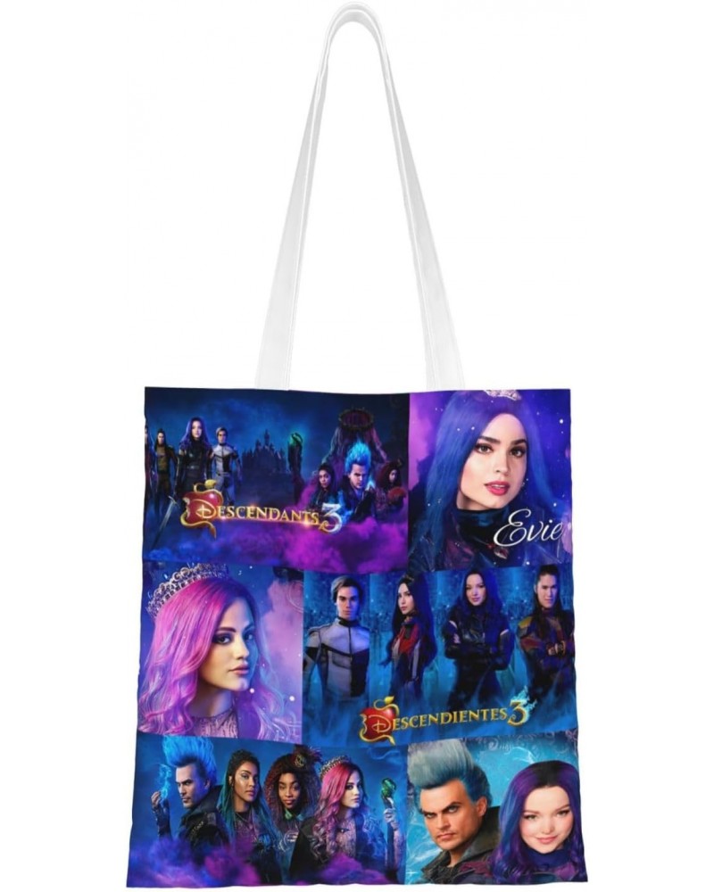 Descendants Cartoon 3 Movie Canvas Totes Bag Women Girls Totes Bag Shoulder Bag Cartoon Casual Shoulder Tote $16.45 Totes