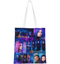 Descendants Cartoon 3 Movie Canvas Totes Bag Women Girls Totes Bag Shoulder Bag Cartoon Casual Shoulder Tote $16.45 Totes