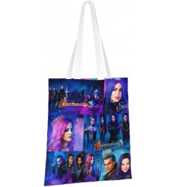 Descendants Cartoon 3 Movie Canvas Totes Bag Women Girls Totes Bag Shoulder Bag Cartoon Casual Shoulder Tote $16.45 Totes