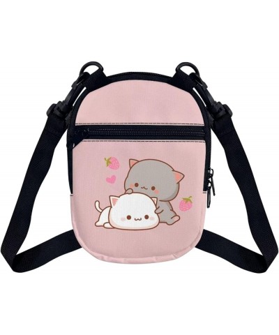 Messenger Bag for Women Men Small Crossbody Purse with Adjustable Strap Travel Shoulder Bag for Phone Keys Nice Gifts Pink Co...