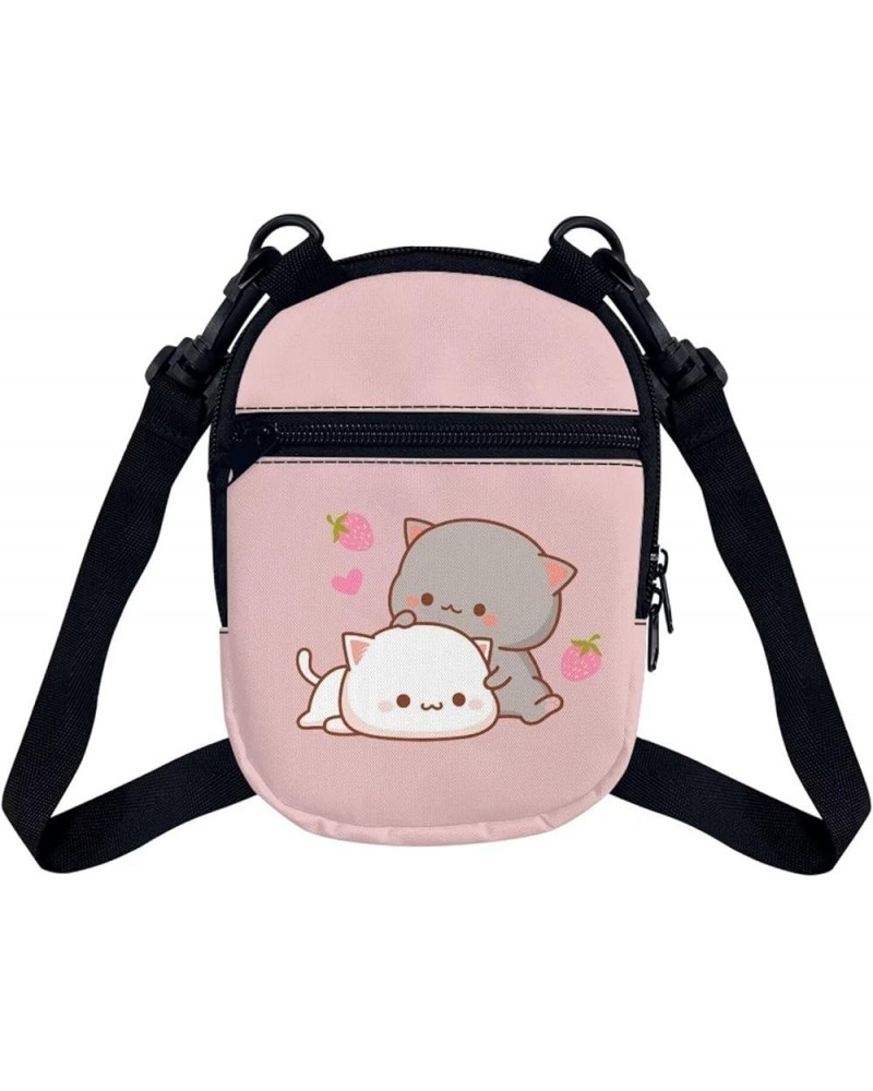 Messenger Bag for Women Men Small Crossbody Purse with Adjustable Strap Travel Shoulder Bag for Phone Keys Nice Gifts Pink Co...