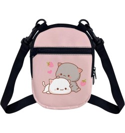 Messenger Bag for Women Men Small Crossbody Purse with Adjustable Strap Travel Shoulder Bag for Phone Keys Nice Gifts Pink Co...