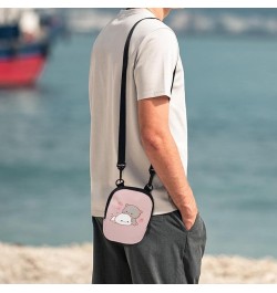 Messenger Bag for Women Men Small Crossbody Purse with Adjustable Strap Travel Shoulder Bag for Phone Keys Nice Gifts Pink Co...