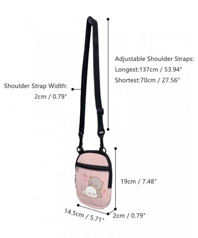 Messenger Bag for Women Men Small Crossbody Purse with Adjustable Strap Travel Shoulder Bag for Phone Keys Nice Gifts Pink Co...