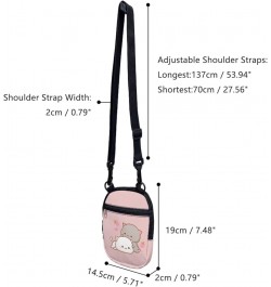 Messenger Bag for Women Men Small Crossbody Purse with Adjustable Strap Travel Shoulder Bag for Phone Keys Nice Gifts Pink Co...