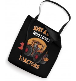 Kids Tractor Lover Just A Boy Who Loves Tractors Funny Tote Bag $9.24 Totes