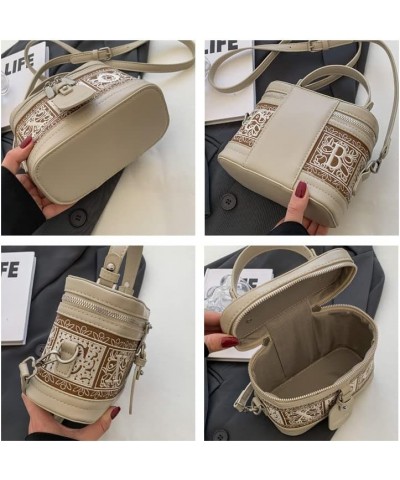 Women Clutch Handbag Crossbody Bag, PU Leather Fashion Design Shoulder Strap Bag Ladies Casual Top-handle Bags White $18.47 T...