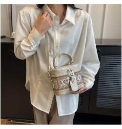 Women Clutch Handbag Crossbody Bag, PU Leather Fashion Design Shoulder Strap Bag Ladies Casual Top-handle Bags White $18.47 T...