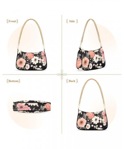 Women Shoulder Bag Pink and White Daisy Flower Lightweight Clutch Handbags Casual Tote Handbags $17.39 Totes