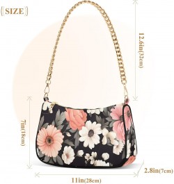 Women Shoulder Bag Pink and White Daisy Flower Lightweight Clutch Handbags Casual Tote Handbags $17.39 Totes