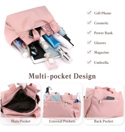 Women Shoulder Bag Crossbody Bag Nylon Handbag Casual Messenger Bag Waterproof Top Handle Bag Grey $23.99 Shoulder Bags