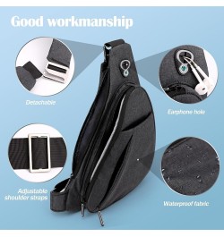 Crossbody Bag Anti-Theft Lightweight Casual Shoulder Backpack Sling Chest Bag Belt Rucksack For Travel Bicycle Sport Blue Rig...