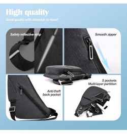 Crossbody Bag Anti-Theft Lightweight Casual Shoulder Backpack Sling Chest Bag Belt Rucksack For Travel Bicycle Sport Blue Rig...