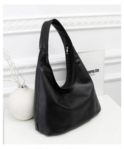 Female Large Tote Bags Handbag Women Shoulder Bag Soft Light PU Ladies Crossbody Messenger Package Black $13.49 Crossbody Bags