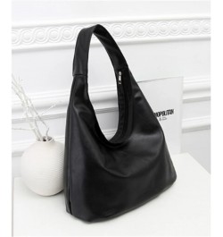 Female Large Tote Bags Handbag Women Shoulder Bag Soft Light PU Ladies Crossbody Messenger Package Black $13.49 Crossbody Bags