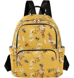 Bee Flowers Backpack Purse for Women Ladies Fashion Travel MiniShoulder Bags Handbag Back Pack Lady Purse,M Medium $20.99 Bac...