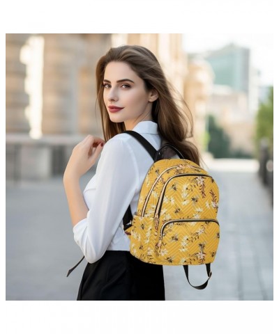 Bee Flowers Backpack Purse for Women Ladies Fashion Travel MiniShoulder Bags Handbag Back Pack Lady Purse,M Medium $20.99 Bac...