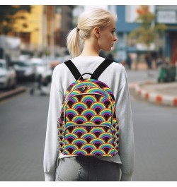 Mini Backpack Rainbow Fish Scale Fashion Backpack Purse for Women,Handbag Shoulder Bag Casual Daypack, Ladies Gift for Colleg...