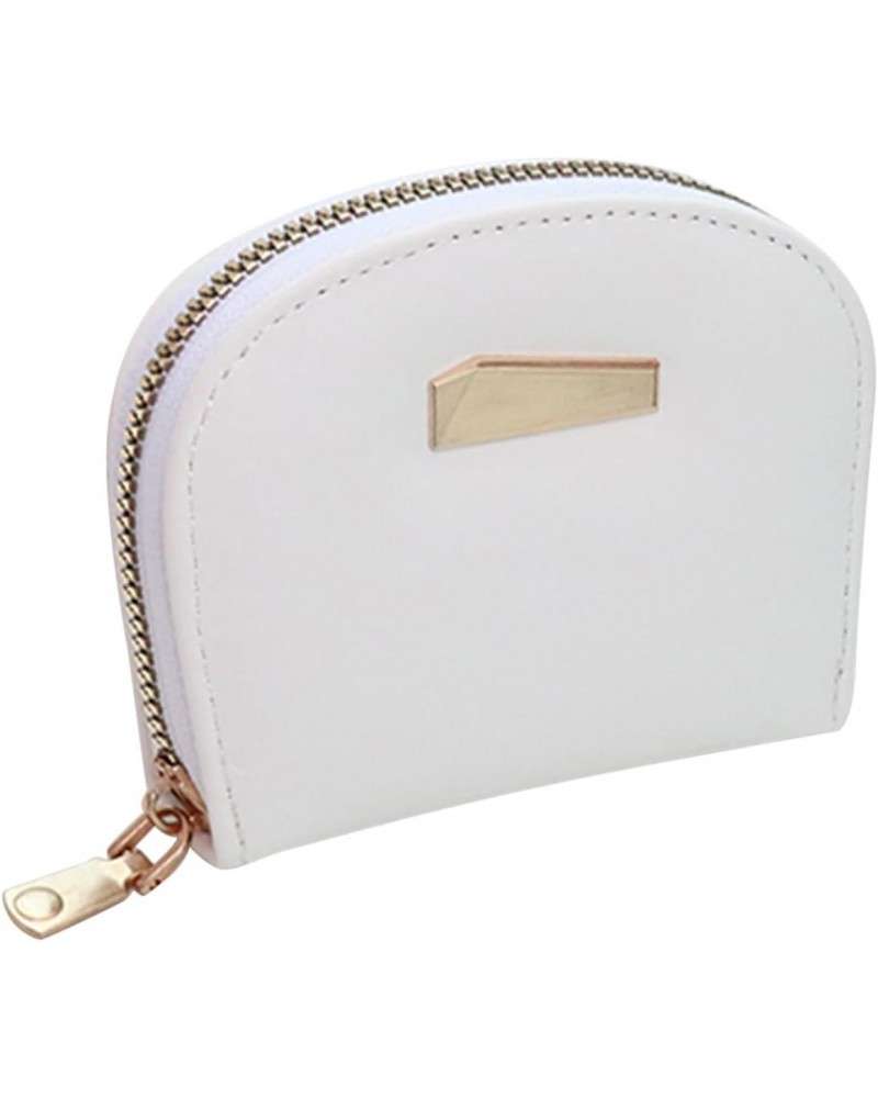 Metal Wallet Fashion Multifunction Solid Color Card Neutral Women Purses and Handbags for Women with (White, One Size) $9.73 ...