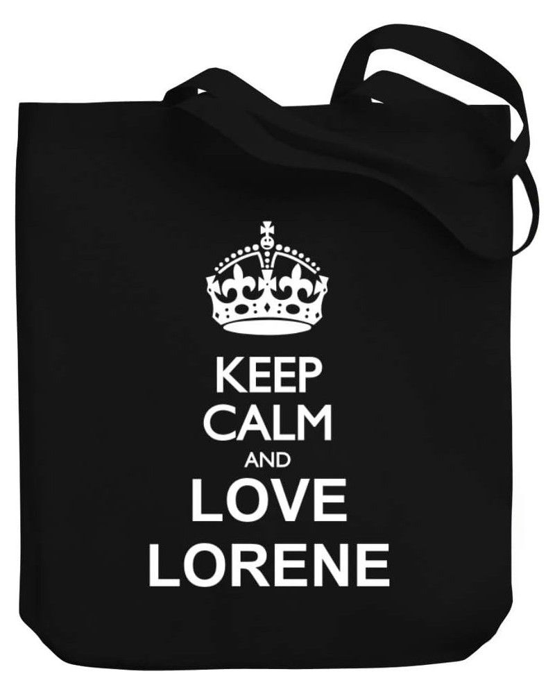 Keep calm and love Lorene Canvas Tote Bag 10.5" x 16" x 4 $20.79 Totes