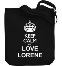 Keep calm and love Lorene Canvas Tote Bag 10.5" x 16" x 4 $20.79 Totes