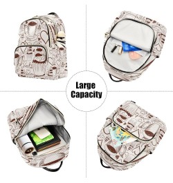 Cartoon Forest Mushrooms Women Backpack Purse Ladies Fashion Shoulder Bag Daypack Travel Bag 10L Multicolor7 Small $17.84 Bac...