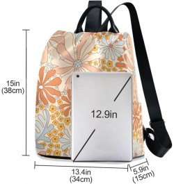 Peace Fresh Chrysanthemum Travel Backpack Purse for Women Multipurpose Design Ladies Fashion Bag with Pompom $20.00 Backpacks