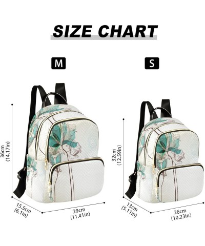 Mini Backpack for Women, Green Lily Travel Backpack Purse for Ladies, Small Bookbag Daypack Shoulder Bag M A136 Medium $15.40...