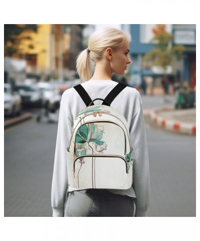 Mini Backpack for Women, Green Lily Travel Backpack Purse for Ladies, Small Bookbag Daypack Shoulder Bag M A136 Medium $15.40...