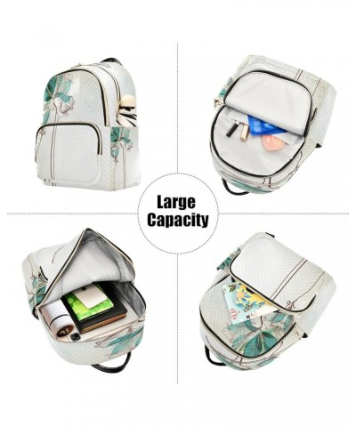 Mini Backpack for Women, Green Lily Travel Backpack Purse for Ladies, Small Bookbag Daypack Shoulder Bag M A136 Medium $15.40...