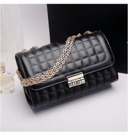 Women's Bag Classic Diamond Checkered Chain Bag Black Bag-gold Chain $17.64 Shoulder Bags