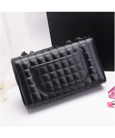 Women's Bag Classic Diamond Checkered Chain Bag Black Bag-gold Chain $17.64 Shoulder Bags