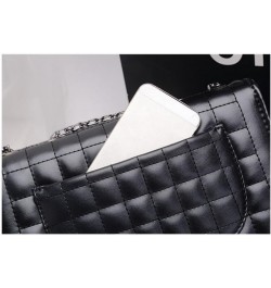 Women's Bag Classic Diamond Checkered Chain Bag Black Bag-gold Chain $17.64 Shoulder Bags