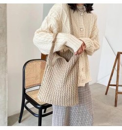 Vintage Fall Crochet Bags for Women Aesthetic Hand-Crochet Crossbody Crochet Hobo Bag Purse Large Shopping Bag Cute Apricot $...