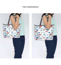 Tote Bag for Women with Zipper,Polyester Tote Purse Holiday Tote Bag Work Handbag Women Gift 5 $13.85 Totes