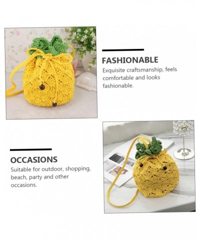 1 Pc Pineapple Bun Over The Shoulder Purses for Women Lovely Straddle Bag Sling Bags for Women Crossbody Cellphone Crossbody ...