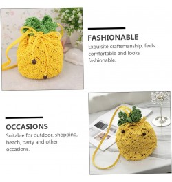 1 Pc Pineapple Bun Over The Shoulder Purses for Women Lovely Straddle Bag Sling Bags for Women Crossbody Cellphone Crossbody ...