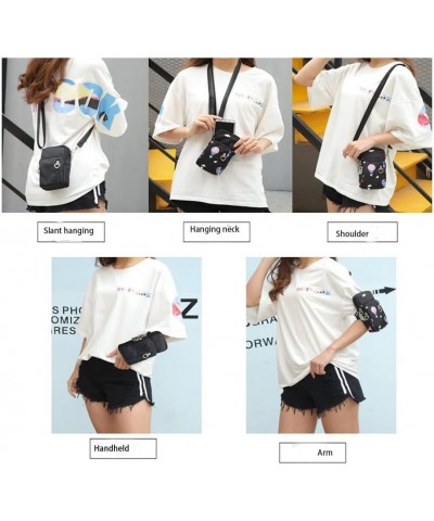 Mini Crossbody Bag for Women - Lightweight and Compact Single Shoulder Bag Black Watercolor $10.58 Shoulder Bags