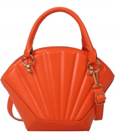 Women's Fashion PU Leather Shoulder Crossbody Bag Y2K Shell Totes Hobo Handbag Cute Small Purse Satchel Orange $25.89 Totes