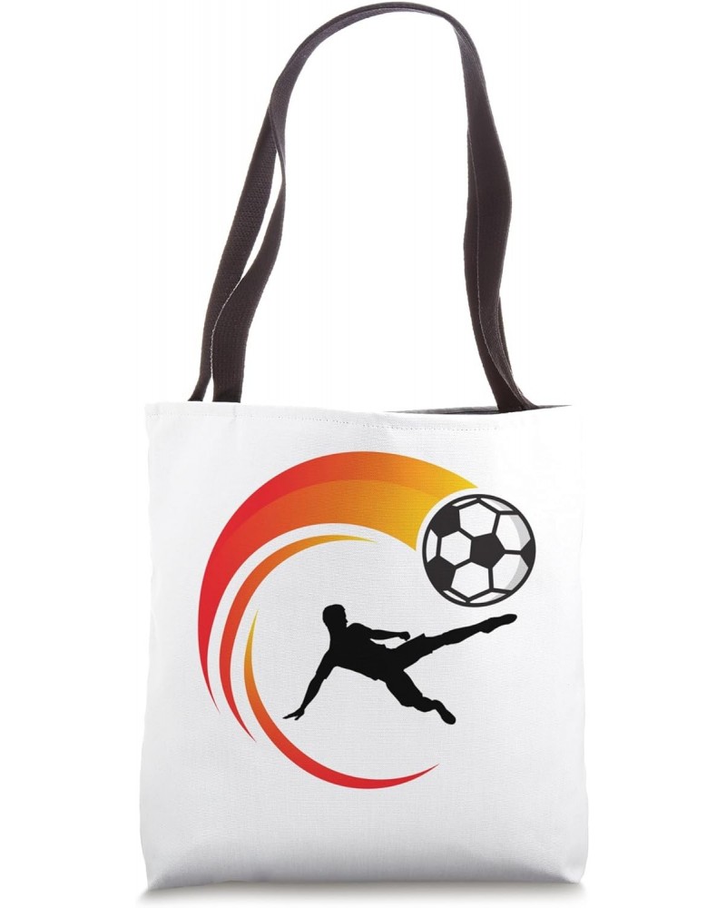 Soccer Player Flying Kick - Dynamic Sports Kick Action Tote Bag $12.03 Totes