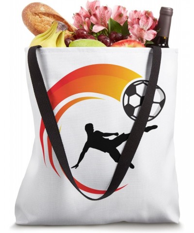 Soccer Player Flying Kick - Dynamic Sports Kick Action Tote Bag $12.03 Totes